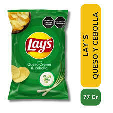 Papas fritas Lays sabor queso crema y cebolla 77g