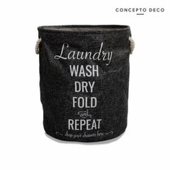 CESTO LAUNDRY GRIS OSCURO