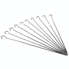 Palo para brochette de acero 38cm x6p