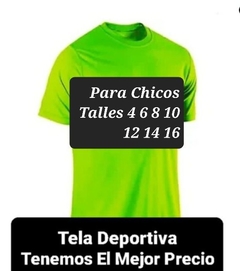 Remeras Para Chicos Tela Deportiva