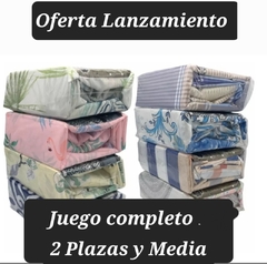 Juego sabanas Estampada o Lisa de 2 plaza y media Super oferta