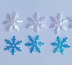 Apliques Flocos de Neve Frozen com 100 Unidades