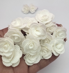 Flor de Tecido Poliéster Para Laços e Tiaras - 1 Unidade - Encanto das Fitas