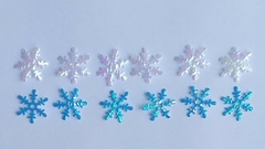 Apliques Flocos de Neve Frozen com 100 Unidades - comprar online