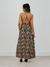 VESTIDO YOU FRESH MAXI MIDI ANIMAL PRINT AREIA & PRETO - loja online