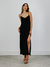 SLIP DRESS OLD IS COOL MIDI PRETO