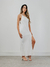 VESTIDO YOU MIDI ASSIMÉTRICO COM FENDA BRANCO - comprar online