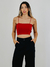 CROPPED ALFAIATARIA RETO VERMELHO