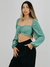 CROPPED OLD IS COOL MANGA LONGA VERDE MENTA - comprar online