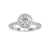 Anel Ouro Branco com Moissanite Isla Halo 4 Ct