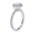 Anel Ouro Branco com Moissanite Isla Halo 4 Ct - comprar online