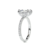 Anel Ouro Branco 18K 2.5 Quilates de Moissanite - comprar online