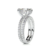 Anel Conjunto Ouro Branco & Brilhante Moissanite 3 Quilates - comprar online