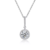 Colar em Ouro Branco e Pingente Moissanite 1ct