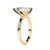 Anel Ouro Amarelo - Moissanite Oval 3 Quilates 6 Garras na internet