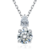 Colar e Pingente em Ouro Branco com Moissanite 1ct