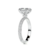 Anel Ouro Branco Milly Moissanite 2 Quilates - comprar online