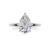 Anel Ouro Branco - Moissanite Oval 3 Quilates