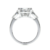 Anel Ouro Branco 18K Moissanite 3 Quilates 8mm - comprar online