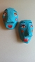 Duas mini máscaras parede de Papel Machê