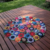 tapete de crochê flores multicores - comprar online