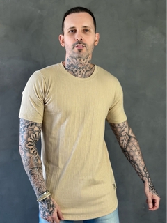 Camiseta longline basic beige