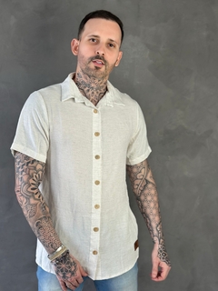 Camisa Slim linho off white - comprar online