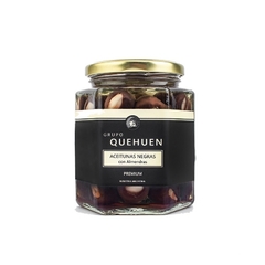 Aceitunas negras rellenas con almendra x 360 grs - Quehuen