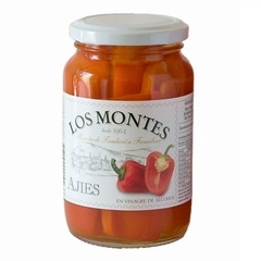 Ajies rojos en vinagre x 360 cc - Los Montes