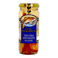 Trucha ahumada en aceite. Frasco x 180 grs - Granjas Patagónicas