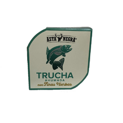 Trucha ahumada en finas hierbas. Lata x 80 grs - Asta Negra - comprar online