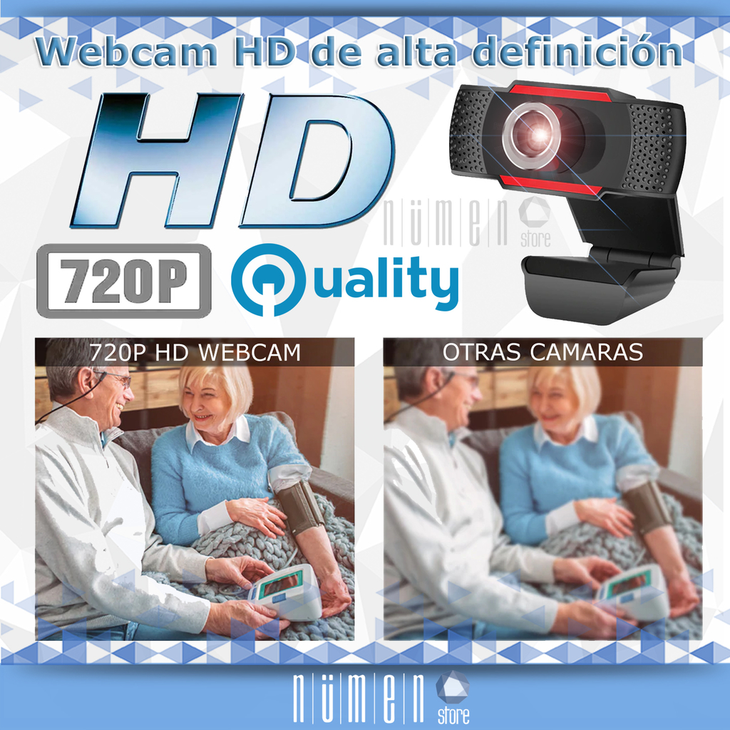 Camara Web Usb Webcam Para Pc Full Hd 1080p Con Microfono Doble Plug and  Play