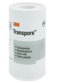 Fita Transpore - 3M - Adesiva - Hipoalergenica sem Latex