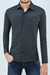 Camisa Manga Longa Ogochi Maquinetada Preto Slim