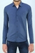 Camisa Manga Longa Ogochi Lisa Azul Marinho Slim - comprar online