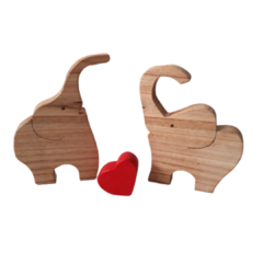 Rompecabezas Familia Elefante Corazón - comprar online