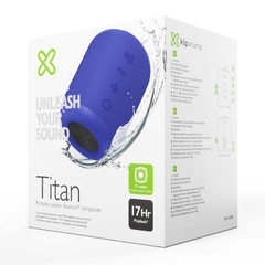 PARLANTE KLIPXTREME TITAN PORTABLE SPEAKER TRUE WIRELESS STEREO 17HS-12W-IPX7 BLUE (KBS-200BL) --A PEDIDO - comprar online