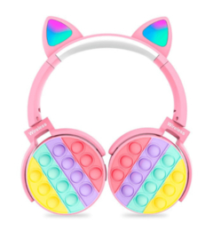 AURICULAR FOXBOX OREJAS DE GATO POP-IT ROSA BT (7770) --A PEDIDO - comprar online