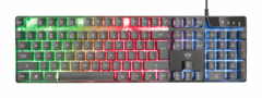 TECLADO GAMER TRUST AZOR GXT 835 / IDIOMA INGLES --A PEDIDO