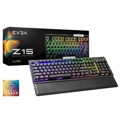 TECLADO GAMER EVGA Z15 SP RGB LINEAR SILVER --A PEDIDO