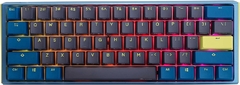 TECLADO MECANICO DUCKY ONE 3 DAYBREAK MINI TECLAS AZULES CLEAR SWITCH INGLES PBT DOBLE DISPARO SIN COSTURAS CAJA SUPERIOR AZUL CAJA INFERIOR GRIS CAJA --A PEDIDO