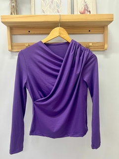 SALE ART.745 REMERA ASIMETRICO ESCOTE TABLAS *MODAL SOFT GAMUZADO* - tienda online