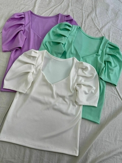 ART.116L REMERA CUELLO ESPEJO MANGA TABLAS *RIB LIPA FOIL*