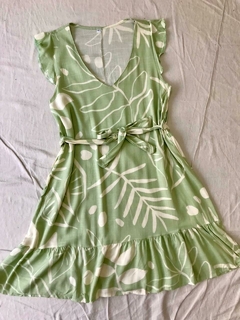 VESTIDO CON LAZO *SIMIL LINO*