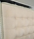 (SF) Respaldo de cama capitone en pana natural y Marco espejado y madera / 220x12x166 - comprar online