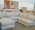 (DL) Sofa esquinero nuevo con funda gris de tusor / 300x110x66/155x110x65 lado derecho/ 100x110x65 puf izquierdo