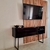 (JB) Rack tv madera, consola madera laqueada / 208.5 × 210 × 37.5