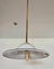(MG) Lámpara vintage de techo de vidrio blanco con caño dorado / 50 x 90 alto - comprar online