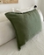 (MG) Un almohadón verde con relleno y tres fundas (sin relleno) rayadas en bambú amarillo / 60 x 70 verde - comprar online