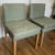(MW) 2 sillas bajas tapizadas en lino / 50x50x47/80